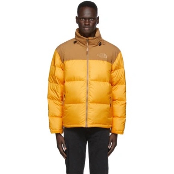 NWT North Face Puffer JacketEco Nuptse LE Mens Large Summit Gold Brown - Picture 2 of 9